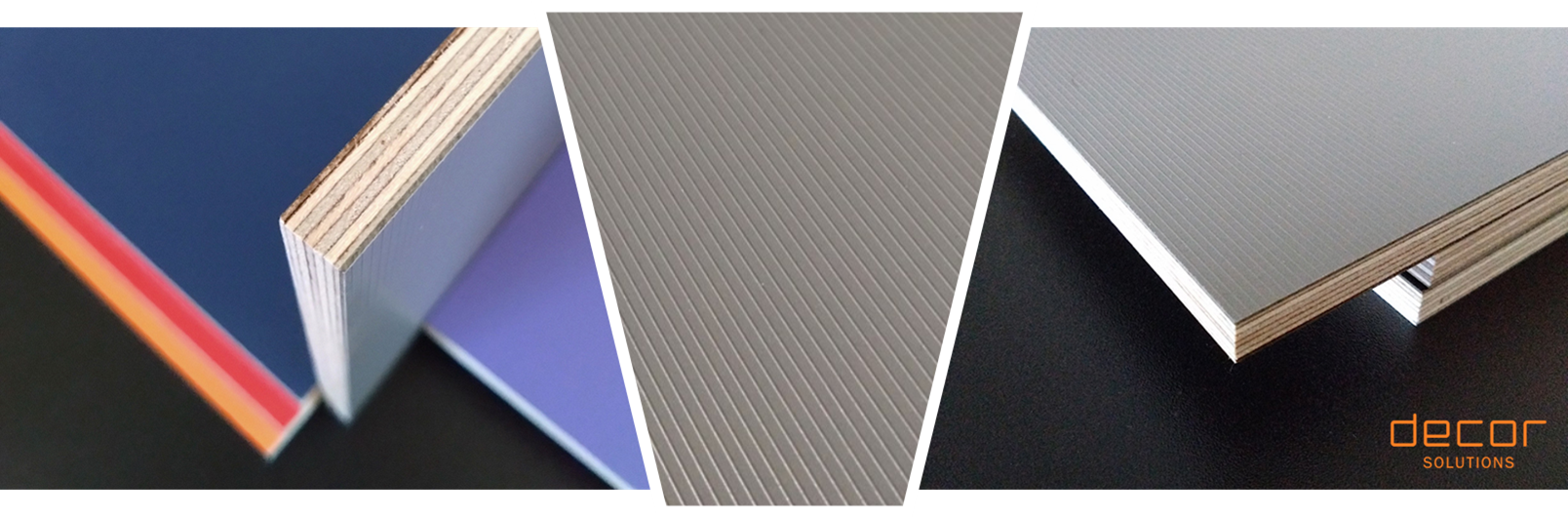Collage of photos showing the face and edge of Squared Laminate